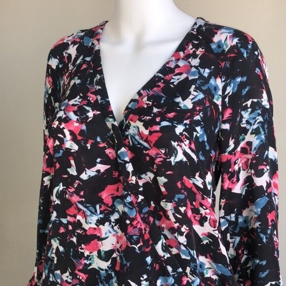 Parker Mae Vienna Silk Wrap Top - S - Picture 6 of 9